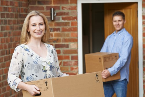 Office relocation planning in Barnet with moving boxes and workspace preparation