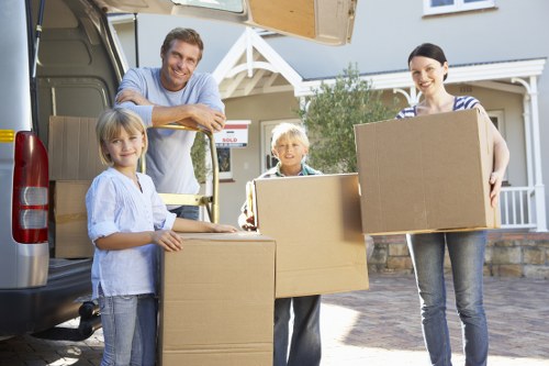 Secure furniture storage unit in Barnet with neatly arranged household items