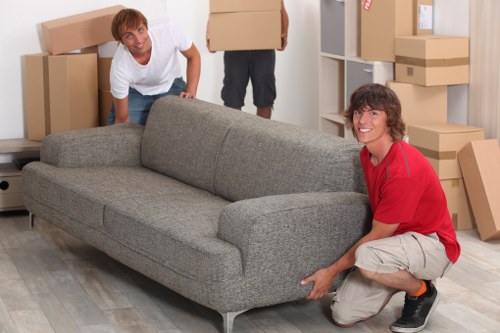 Packing materials and labelled boxes used in Barnet relocations